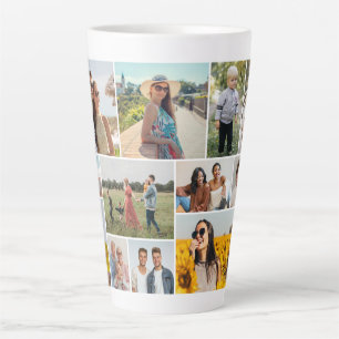 Create Your Own 12 Photo Collage  Latte Mug