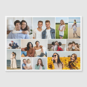 Create Your Own 12 Photo Collage Magnetic Card