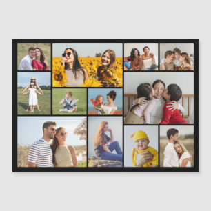 Create Your Own 12 Photo Collage Magnetic Card