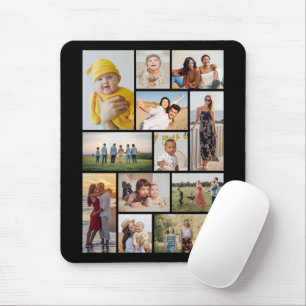 Create Your Own 12 Photo Collage Mouse Pad