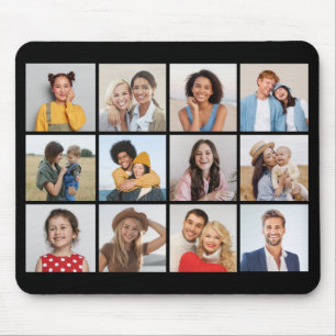 Create Your Own 12 Photo Collage Mouse Pad