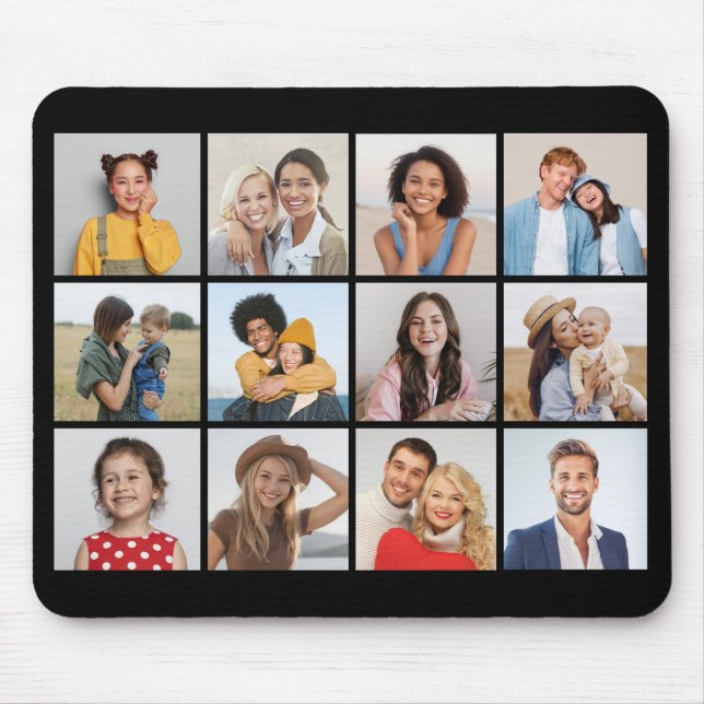 Create Your Own 12 Photo Collage Mouse Pad (Front)