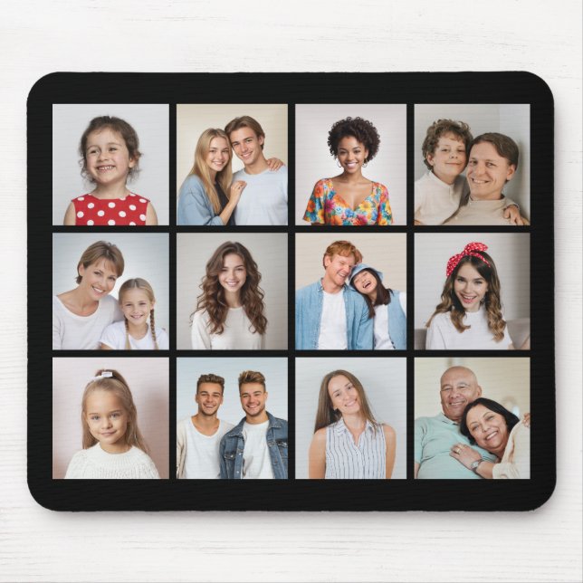 Create Your Own 12 Photo Collage Mouse Pad (Front)