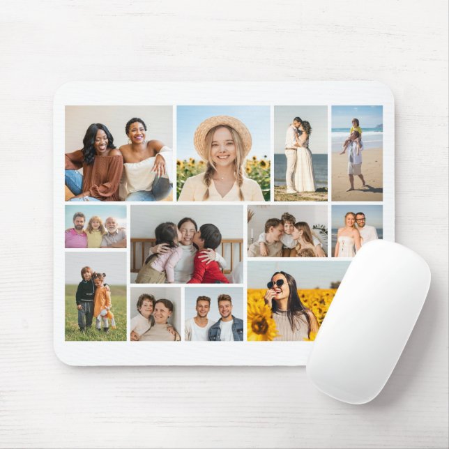 Create Your Own 12 Photo Collage  Mouse Pad (With Mouse)