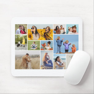Create Your Own 12 Photo Collage Mouse Pad