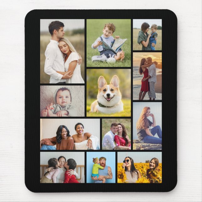 Create Your Own 12 Photo Collage Mouse Pad (Front)