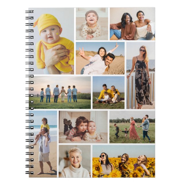 Create Your Own 12 Photo Collage Notebook (Front)