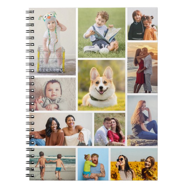 Create Your Own 12 Photo Collage Notebook (Front)