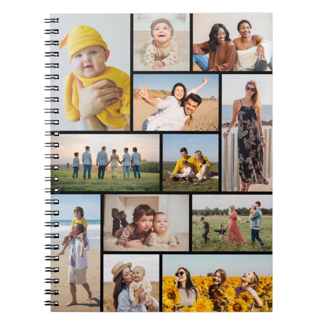 Create Your Own 12 Photo Collage Notebook (Front)