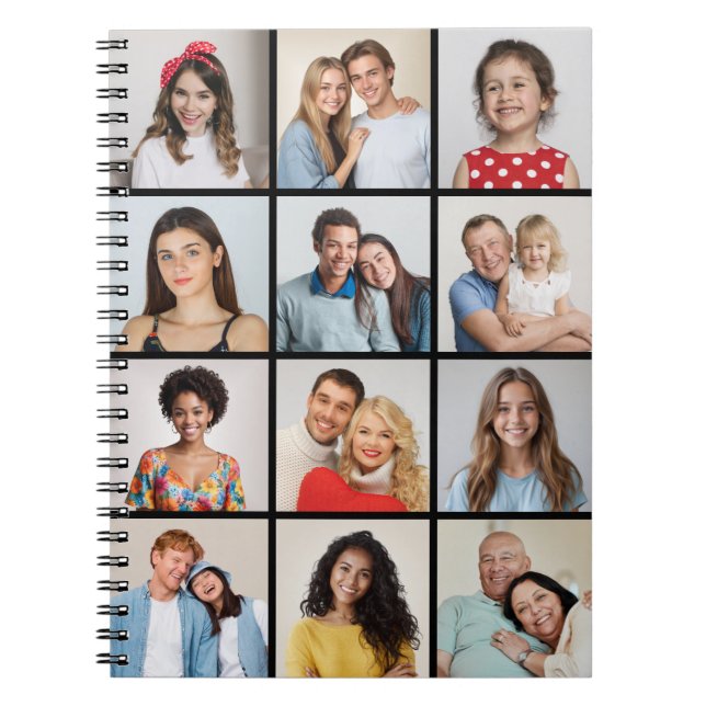 Create Your Own 12 Photo Collage Notebook (Front)