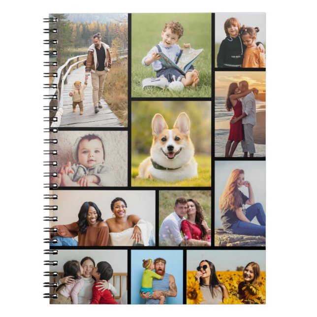 Create Your Own 12 Photo Collage Notebook (Front)