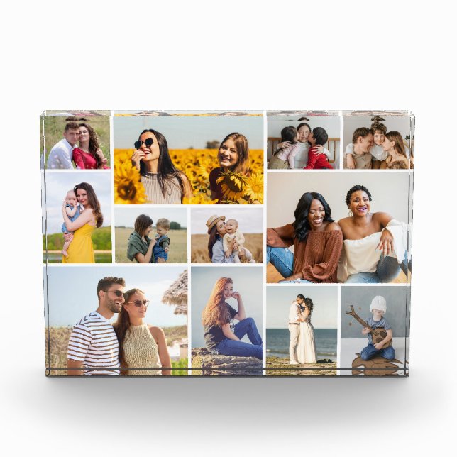 Create Your Own 12 Photo Collage Photo Block (Front)