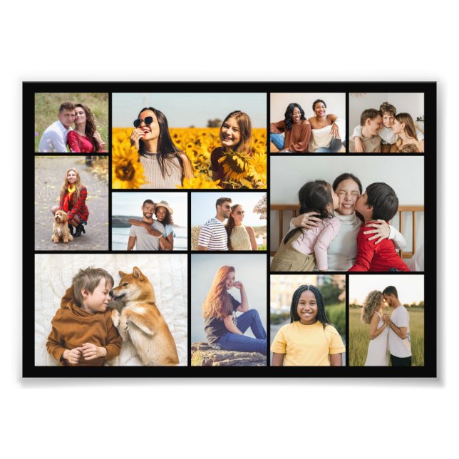 Create Your Own 12 Photo Collage Photo Enlargement (Front)