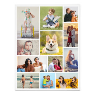 Create Your Own 12 Photo Collage Photo Enlargement Print