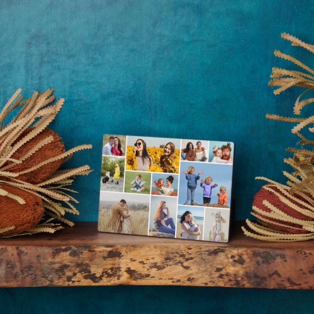 Create Your Own 12 Photo Collage Plaque (Side)