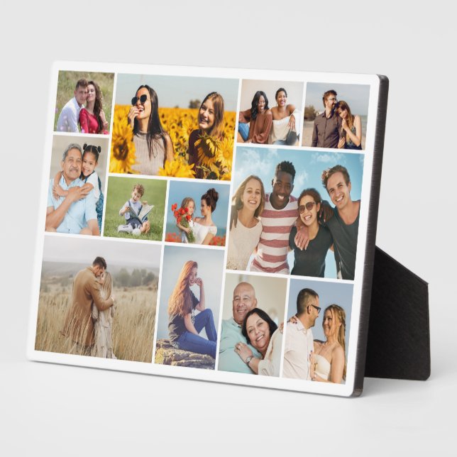 Create Your Own 12 Photo Collage Plaque (Side)