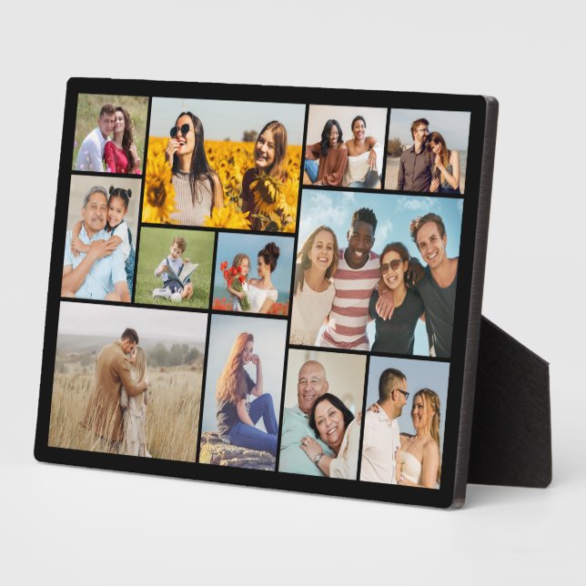 Create Your Own 12 Photo Collage Plaque (Side)