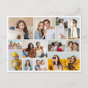Create Your Own 12 Photo Collage Postcard