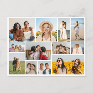 Create Your Own 12 Photo Collage Postcard