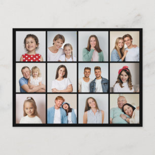 Create Your Own 12 Photo Collage Postcard