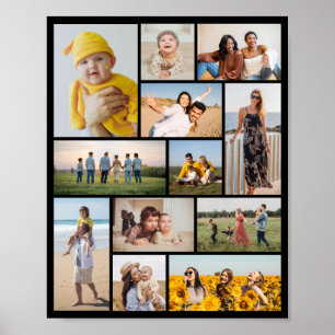 Create Your Own 12 Photo Collage Poster