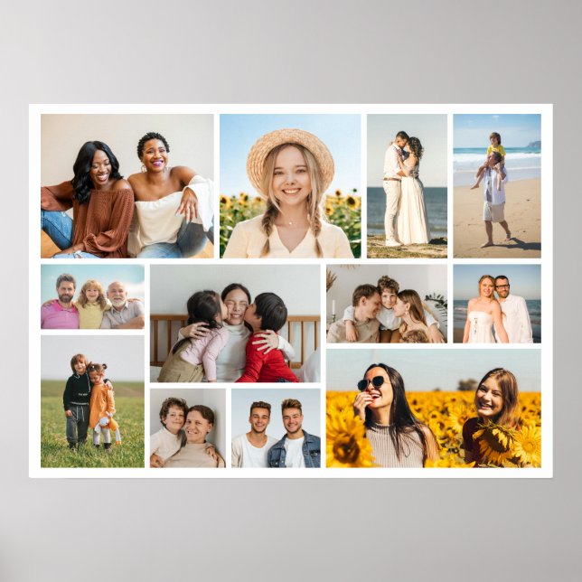 Create Your Own 12 Photo Collage Poster (Front)