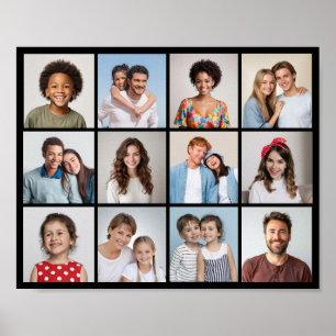 Create Your Own 12 Photo Collage Poster