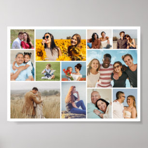 Create Your Own 12 Photo Collage Poster