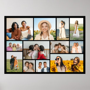 Create Your Own 12 Photo Collage Poster