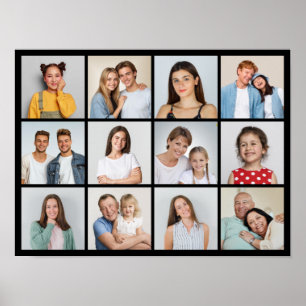 Create Your Own 12 Photo Collage Poster