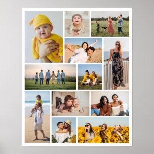 Create Your Own 12 Photo Collage Poster