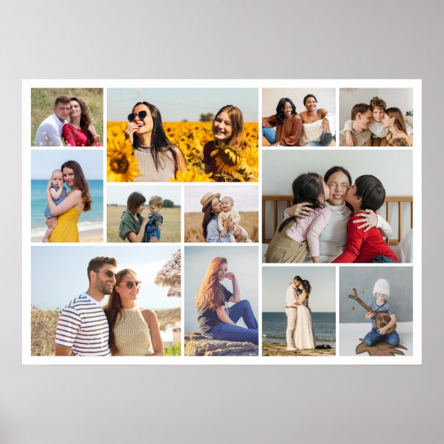 Create Your Own 12 Photo Collage Poster (Front)