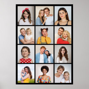 Create Your Own 12 Photo Collage Poster