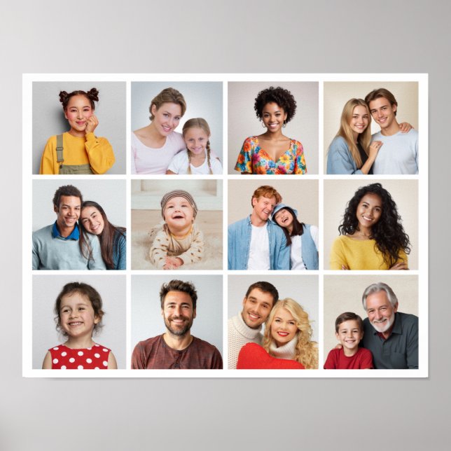 Create Your Own 12 Photo Collage  Poster (Front)