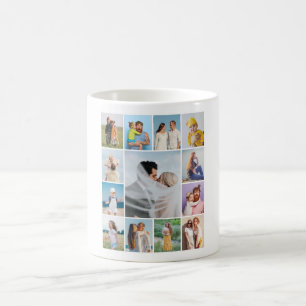 Create Your Own 13 Photo Collage Coffee Mug