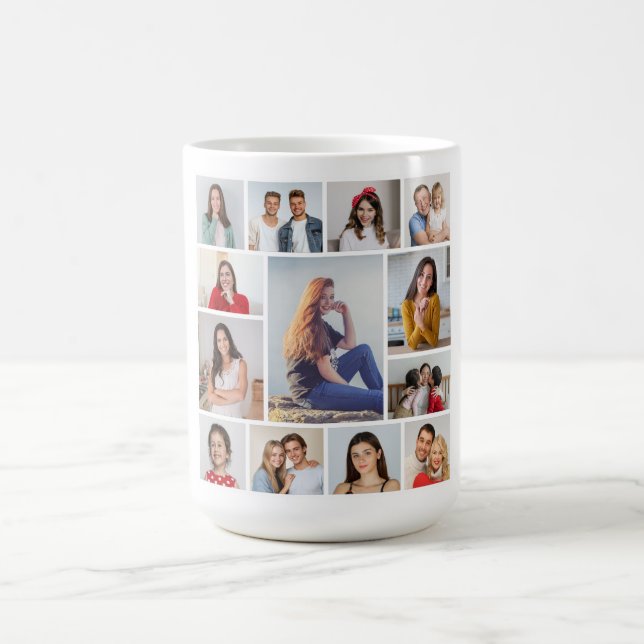 Create Your Own 13 Photo Collage Coffee Mug (Center)