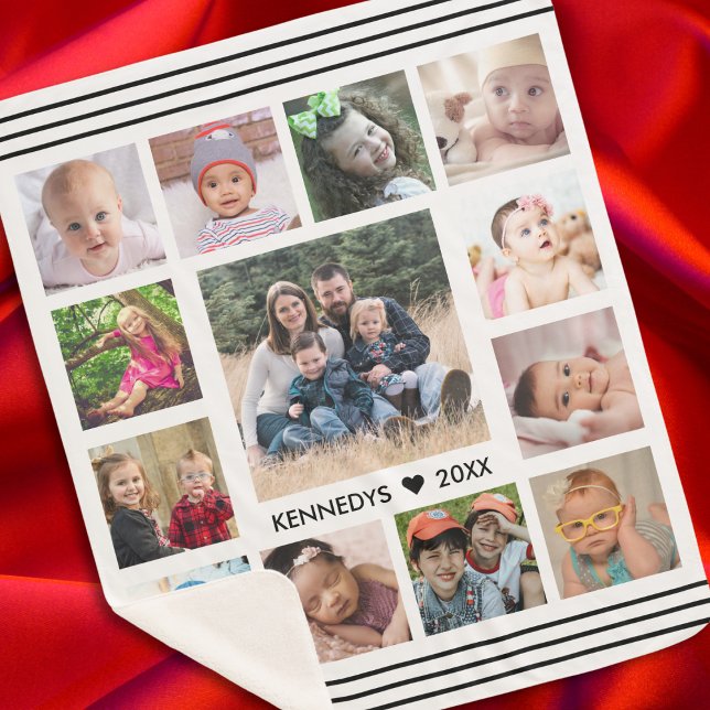 Create Your Own 13 Photo Collage Family Keepsake Sherpa Blanket (Create Your Own 13 Photo Collage Family Keepsake Sherpa Blanket)