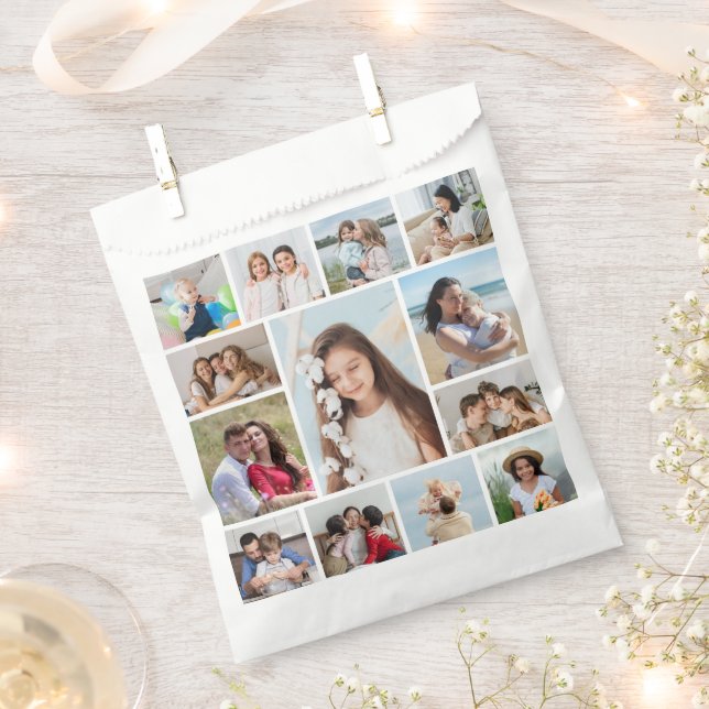 Create Your Own 13 Photo Collage Favour Bag (Clipped)