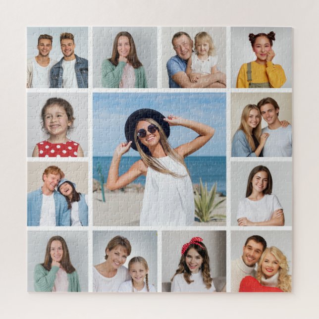 Create Your Own 13 Photo Collage Jigsaw Puzzle (Vertical)