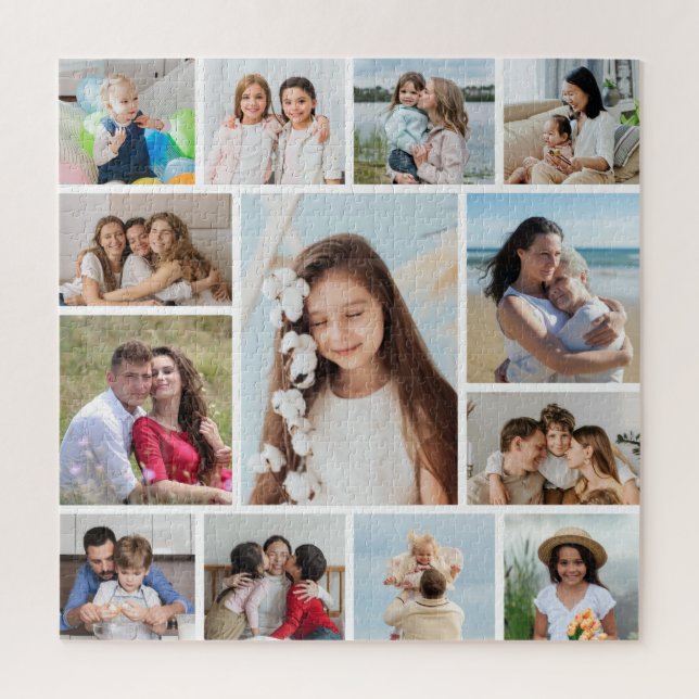 Create Your Own 13 Photo Collage Jigsaw Puzzle (Vertical)