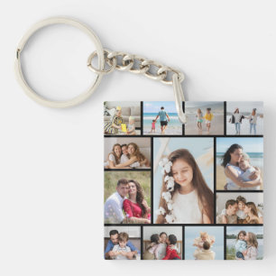 Create Your Own 13 Photo Collage Key Ring