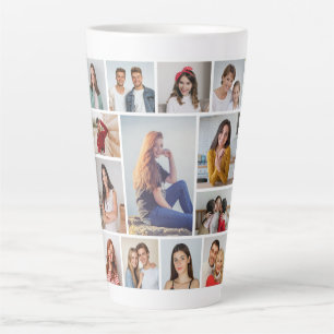 Create Your Own 13 Photo Collage Latte Mug