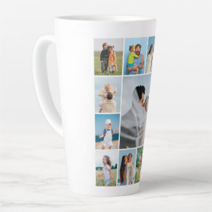 Create Your Own 13 Photo Collage Latte Mug