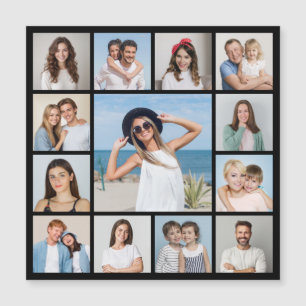 Create Your Own 13 Photo Collage Magnetic Card