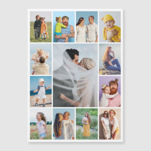 Create Your Own 13 Photo Collage Magnetic Card