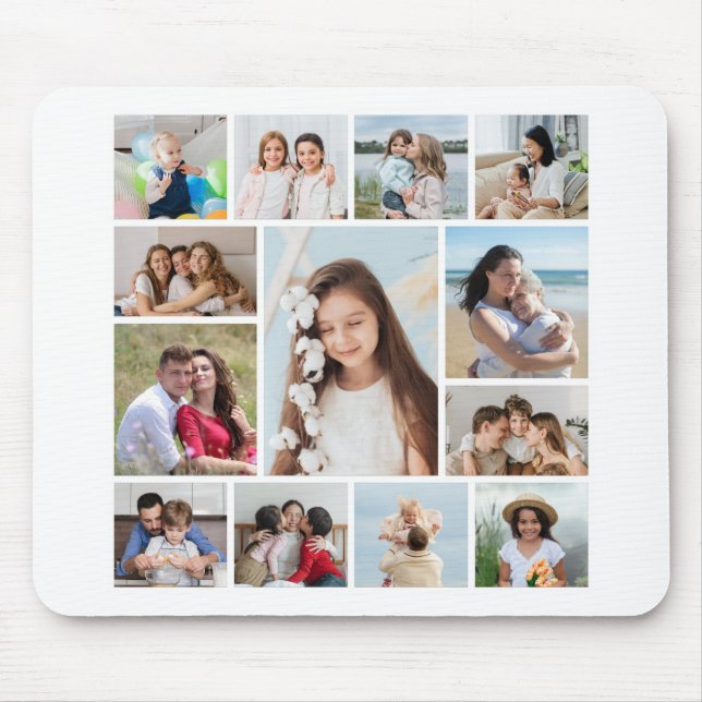 Create Your Own 13 Photo Collage Mouse Pad (Front)
