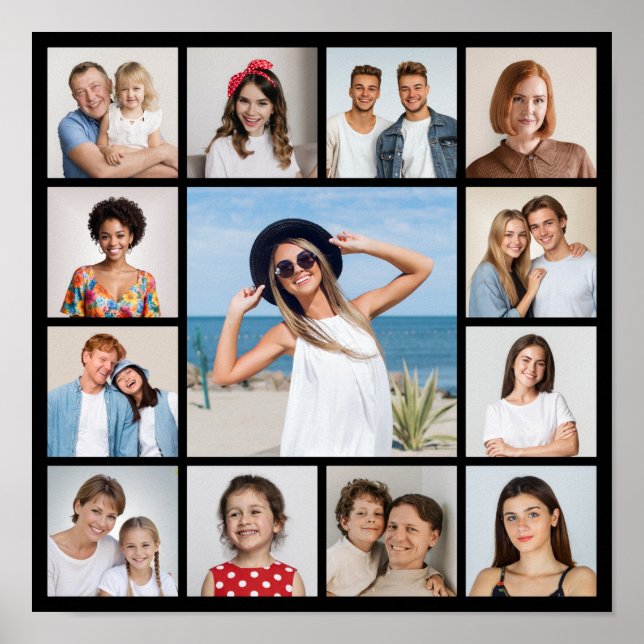 Create Your Own 13 Photo Collage  Poster (Front)