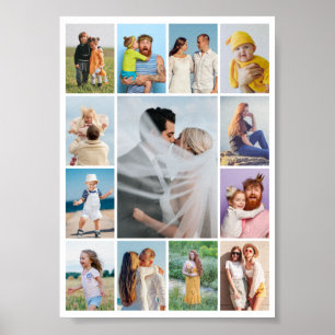 Create Your Own 13 Photo Collage Poster