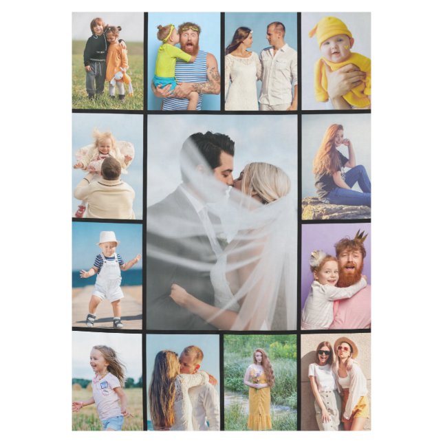 Create Your Own 13 Photo Collage Tablecloth (Front)
