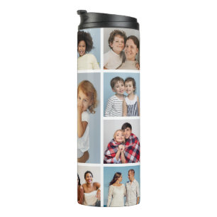 Create Your Own 13 Photo Collage Thermal Tumbler